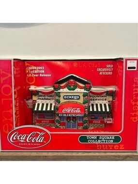 Vintage Coca-Cola Eckerd Pharmacy Town Square Collection Light Up Village House